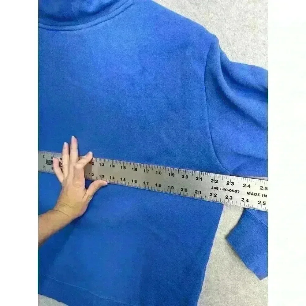 The‎ North Face Hoodie Sweatshirt Fleece Pullover Drew Peak Hooded Blue Sz M EUC